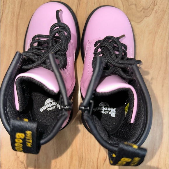 Dr. Martens 1460 8-Eye Patent Boot - Toddler - Pale Pink - Picture 4 of 6